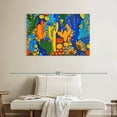 thumbnail image 2 of Elephant Stock Cactus Jumble Wall Art - Horizontal Canvas Wall Art - Living Room Wall Decor - Floral And Botanical Canvas - Blue And Orange Decor - 39" x 26", 2 of 8