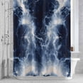 thumbnail image 2 of Ocean Waves Bathroom Shower Curtain, Dark Blue Sea Modern Waterproof Washable Soft Bath Curtain for Bathtub Decor with 12 Hooks&Grommet, 54x78 Inch, 2 of 9