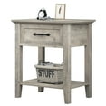 thumbnail image 1 of Table de Chevet Carrée, Table de Chevet Table d'Appoint pour Chambre, Chambre de Bébé, Salon, Table d'Appoint avec Tiroir de Rangement, Assemblage Facile, Gris, 1 of 9
