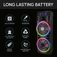 thumbnail image 4 of Lohoms Dual Pulse Lighting Bluetooth Portable Speaker with Wireless Microphone, Black, 4 of 10