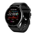 thumbnail image 1 of Black-Connected Watch Men Round Smartwatch Heart Rate Monitor Sport Watch Pedometer Waterproof IP68 Sleep Tracking Smartwatch Bluetooth SMS and Call Notification for Android iOS, 1 of 5