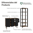 thumbnail image 4 of Kit Gabinete Bajo Bufetera y Despensero de Cocina Madesa Marrón/Negro, 4 of 5