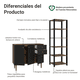 thumbnail image 4 of Kit Gabinete Bajo Bufetera y Despensero de Cocina Madesa Marrón/Negro, 4 of 5