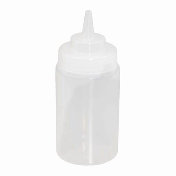 Crestware Squeeze Bottle,Plastic,Clear,12 oz.,PK12 SB12CW