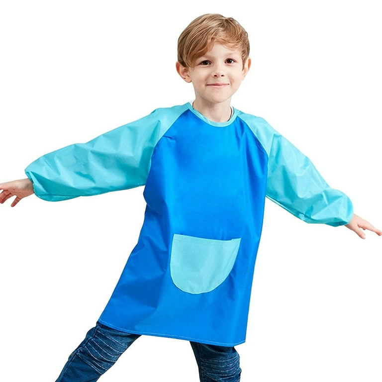 Kids Apron for Painting Children Painting Apron Kids Play Apron Waterproof  Cooking Apron with Big Pockets For Children Age 6+