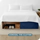 thumbnail image 3 of Faldón de cama cepillado Bare Home Doble Colección Premium 1800 caída de 15 pulgadas Tamaño completo Azul oscuro, 3 of 5