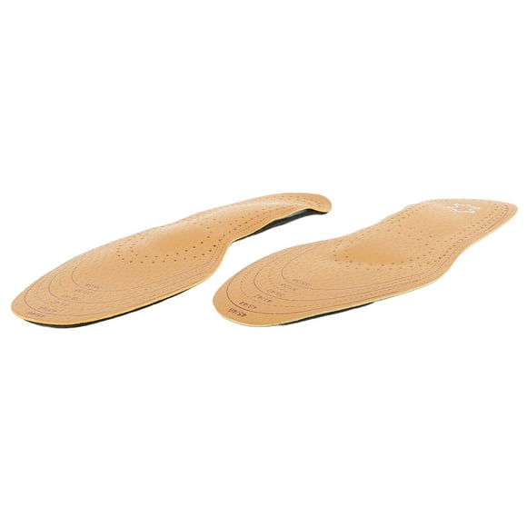 High Arch Support Insoles, Alleviate Pressure 2 Pairs Arch Support Inserts Brown Yellow Cuttable for Plantar Fasciitis