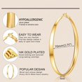 thumbnail image 7 of YOUNGYUE Gold Hoop Earrings for Women, 30-70mm 14K Gold Plated Big Hoops, Hypoallergenic Lightweight, 7 of 7
