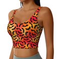 thumbnail image 2 of Pofeuu Flying Black Bat Print Sports Bra for Women Sexy Vest Yoga Running Gym Fitness Crop Bras Tops-Medium, 2 of 8