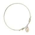 thumbnail image 2 of 8 1/2 inch Round Double Loop Bangle Bracelet w/ Lord Is My Shepherd in Gold-Filled, 2 of 3