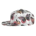 thumbnail image 3 of Balery Baseball Cap Flat Bill Hats for Men Adjustable Size for Running Workouts and Outdoor Activities All Seasons Dad Hat(Vintage Butterflies ), 3 of 9