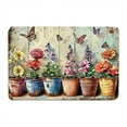 thumbnail image 3 of Modern 3D Floral Print Doormat Set High Absorbency Machine Washable Entryway Carpet And Bath Rug For Indoor, 3 of 4