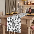 thumbnail image 2 of Farmhouse Country Table Runner, Retro French Garden Horse Swan Washable Cotton Linen Table Runners 72 Inches Long, Dresser Scarf Runner for Dining/Coffee/Kitchen/TV Stands/Cabinets 14''x72'', 2 of 9