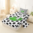 thumbnail image 2 of Erosebridal Teens Soccer Letter J Monogrammed Twin Sheet Sets 3pcs,Girls Boys Sport Football Honeycomb Bedding,Luxury Bedroom Decor, 2 of 5