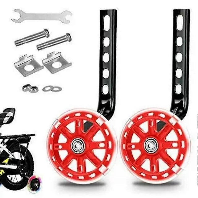 (Red)New Kids Children Bicycle Bike Training Wheels Stabilisers 12-20" Inch Flash wheel Tw