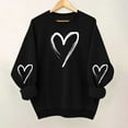 thumbnail image 2 of yillto Valentine's Day Sweatshirt for Womens Loose Long Sleeve Crewneck Pullover Heart Printed Sweatshirts, 2 of 6