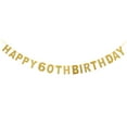 thumbnail image 5 of GOOHOCHY 5M Happy 60th Birthday Glitter Golden Garland Bunting Banners for Birthday Decoration, 5 of 8