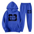 thumbnail image 3 of SGMVNU Tracksuit Men 2 Piece Set Hooded Sweatshirt Jogger Set Pullover Hoodie With Joggers Pants Graphic Tracksuit Casual Running Jogging for Fall Winter(Blue, M), 3 of 5