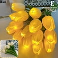 thumbnail image 4 of Tulips Artificial Flowers LED Night Light Bouquet Light I5 Atmosphere M5D3, 4 of 9