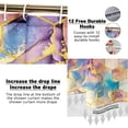 thumbnail image 3 of 4 Pcs Bathroom Shower Curtain Set,Bathroom Sets with Rugs(Bath Mat,U Shape and Toilet Lid Cover Mat) and 12 Hooks,Sky Blue Honeycomb Marble, 3 of 7