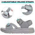thumbnail image 4 of CAMEL Womens Sandals Lightweight Comfort Summer Casual Flat Sandals Trekking Gray, 4 of 8
