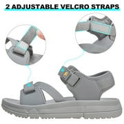 CAMEL Womens Sandals Lightweight Comfort Summer Casual Flat Sandals Trekking Gray