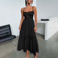 thumbnail image 2 of Vestido largo sin mangas con espalda descubierta y corte sólido para mujer - Mezcla de poliéster y spandex - Ropa informal/de fiesta con opciones de tallas, 2 of 5