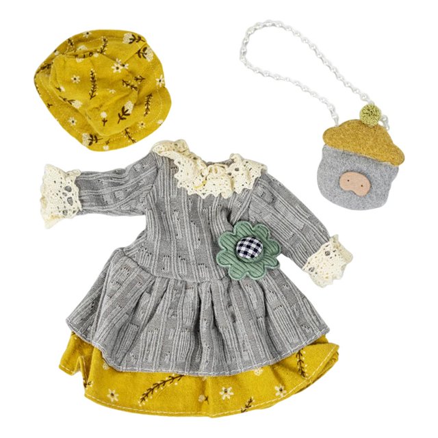Trajes De Muñeca Conjunto de accesorios de muñeca de moda de 26 cm pijamas casuales gris Fanmusic Trajes De Muñeca