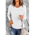 thumbnail image 4 of Women's Striped V Neck Long Sleeve Top, 4 of 5