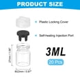 thumbnail image 2 of Uxcell Clear Glass Sample Vials, Liquid Bottles 20pack Black 3ml, 2 of 7