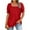 Red-01, variant on Mittory Tops for Women Summer Casual Ruffle Trim Sleeve Square Neck T Shirts