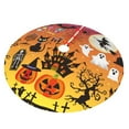 thumbnail image 2 of Kll 36" Christmas Tree Skirt Happy Halloween 4 Xmas Tree Skirts Mat For New Year Xmas Holiday Party Indoor Outdoor Home Decoration, 2 of 9