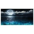 thumbnail image 1 of Designart Romantic Full Moon Over Sea Canvas Wall Art, 1 of 4