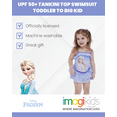 thumbnail image 2 of Disney Frozen Elsa UPF 50+ Tankini Top and Bikini Bottom Swim Set Toddler to Little Kid, 2 of 5
