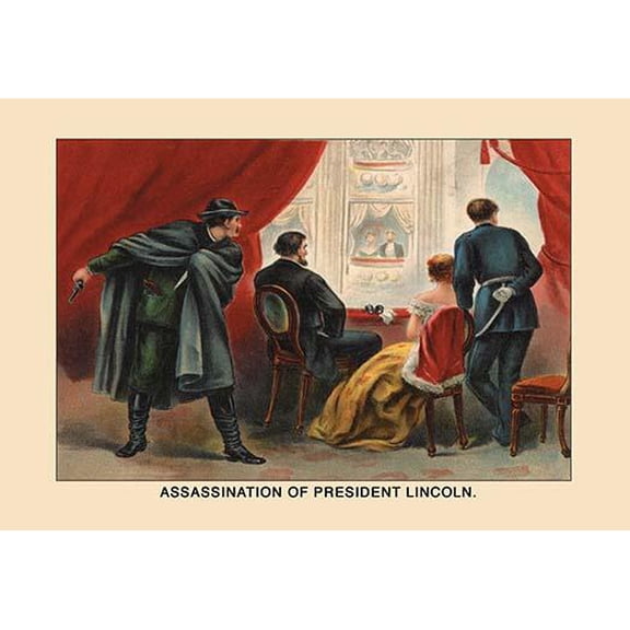 Assassination of President Lincoln-Fine Art Canvas Print (20" x 30")