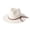 Milk white, variant on Woven Homburg Top Hat Western Porkpie Hat for Dinner Outdoor Casual Wear