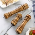 thumbnail image 4 of Wood Salt and Pepper Mill, Pepper Grinders, Salt Shakers with Adjustable Ceramic Rotor By KAUKKO (05-10"), 4 of 5