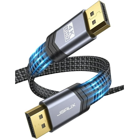 4k Displayport Cable 6 6ft 21 6gbps High Speed Flat Dp 1 2 Braided Slim Display Port Cord Supports 4k 60hz 2k 144hz 2k 165hz Compatible For Dp Port Monitor Tv Pc Laptop Grey 4k Displayport Cable 6 6ft 21 6gbps High Speed Flat Dp 1 2 Braided Slim Display Port Cord Supports 4k 60hz 2k 144hz 2k 165hz Compatible For Dp Port Monitor Tv Pc Laptop Grey