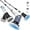 Electric Cleaning Brush [Black and White + 3 Heads], variant on CNV Smart Electric Spin Scrubber with 9 Interchangeable Brush Heads, Telescopic Power Scrubber for Bathroom and Kitchen, Digital LCD Display, USB-C Rechargeable