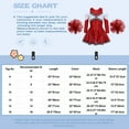 thumbnail image 7 of ranrann Kids Girls Cheerleading Costume Long Sleeve Off Shoulder Cutout Back Leotard Dress with Red 10, 7 of 7