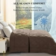 thumbnail image 5 of 120x128 Oversized King Comforter, Extra Large King Size Comforter Oversized, All Season Soft Lightweight Quilt Down Alternative Duvet Insert with 8 Corner Tabs(120x128, Brown), 5 of 17