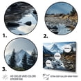 thumbnail image 3 of Designart "Black and White Mountain Reflections in Canada I" Landscapes Floater Framed Wall Art Living Room, 3 of 7