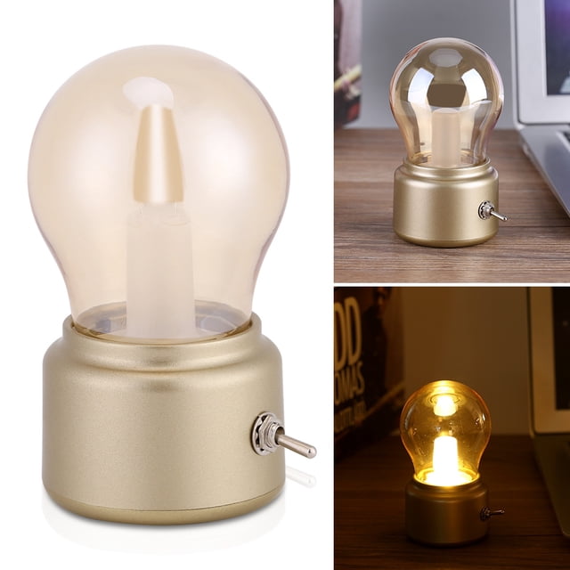 Luz Nocturna Retro, Luz Nocturna retro LED Recargable, Luz Nocturna retro Contruptor de metal, Lámpara Nocturna de Ahorro de Energía Ideal para Niños