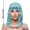 Light Blue, variant on HuangHuanChen Womens PET Fringe Wig Colorfur Sparkling Festival Headpiece For Cheerleaders and Sports Fans Black