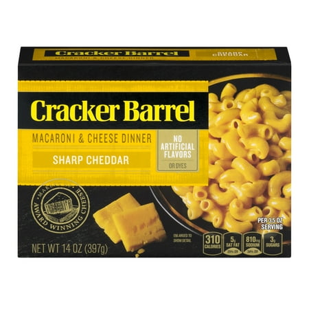 Cheddar Cheese Rice - Kraft Cracker Barrel Macaroni & Cheese Dinner Sharp Cheddar, 14 OZ (397g)