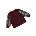 thumbnail image 2 of Chandail Ample à Carreaux Patchwork Manches Longues pour Filles et Garçons 2-7 Ans, 2 of 6