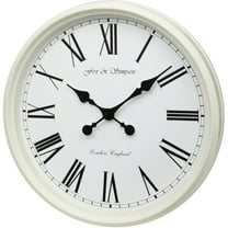 19" Vinceni 'Grand Central' Large Wall Clock in Cream