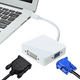thumbnail image 1 of Adaptador Convertidor 3 en 1 Mini DisplayPort Thunderbolt a HDMI VGA DVI Zhivalor, 1 of 9