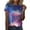 A-Blue, variant on Womens Galaxy Space Print T-Shirts Short Sleeve Crewneck Graphic Tees Casual Summer Fashion Tops 2025