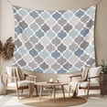 thumbnail image 2 of Teal Blue Grey Geometric Tapestry for Bedroom Wall Hanging Tapestry, Morocco Abstract Art Ceiling Backdrop Tapestries Poster Blanket Wall Decor for Teens Room Living Room Dorm 39" x 59", 2 of 8